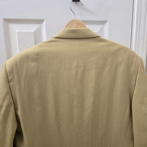 Cezar Del‎ Prado Mens Beige 100% Silk Blazer Jacket Size 40R Herringbone Summer - Picture 9 of 16